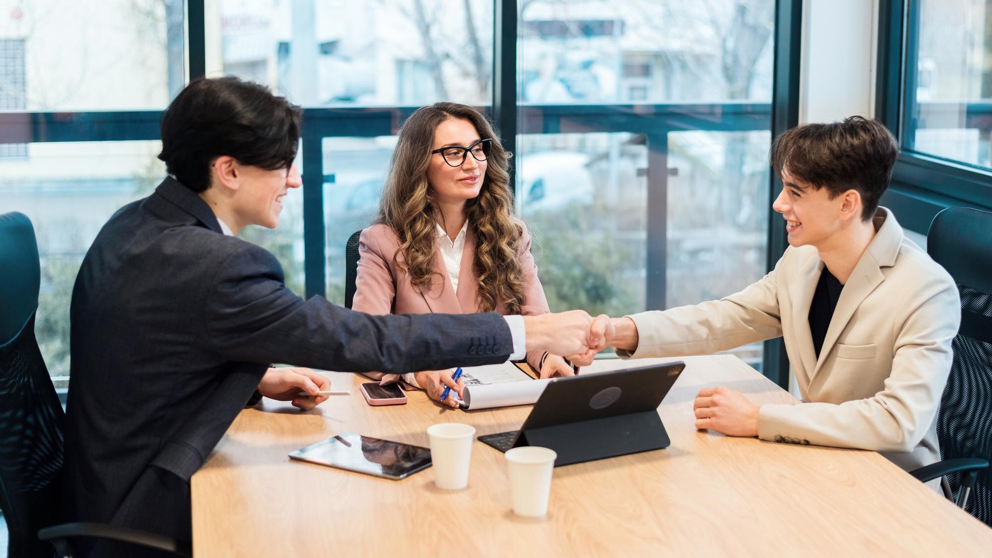 Job developer meeting with employer
